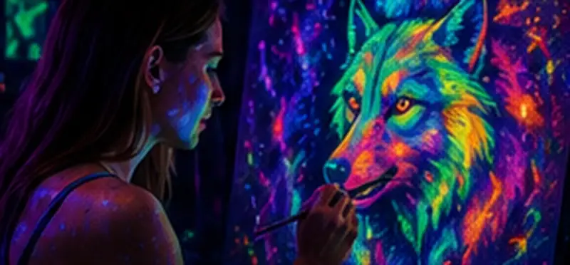 Fluo Art con colori fluorescenti a VRC Napoli Chiaia