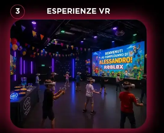 Pacchetto VR da 60 minuti nel programma di un compleanno VRC Napoli Chiaia